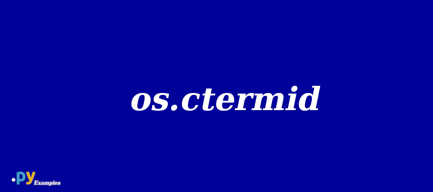 Python - os.ctermid example
