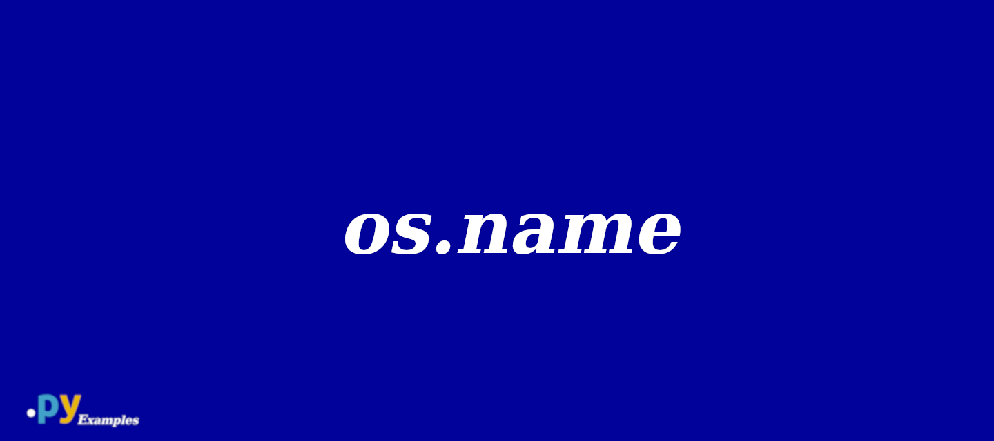 Python os.name example